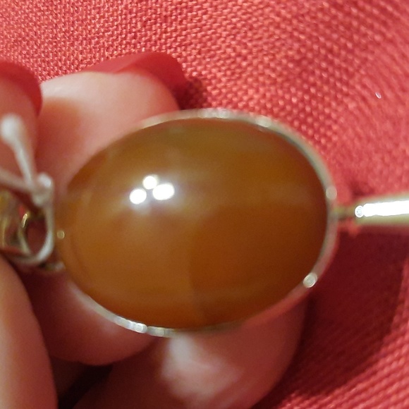 NEW Sterling silver carnelian pendant - Picture 7 of 7